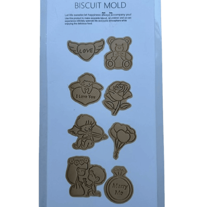 Cortador Galletas San Valentin Estampada 8 diseños 2