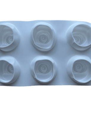 Molde Silicona 6 Rosas Grandes