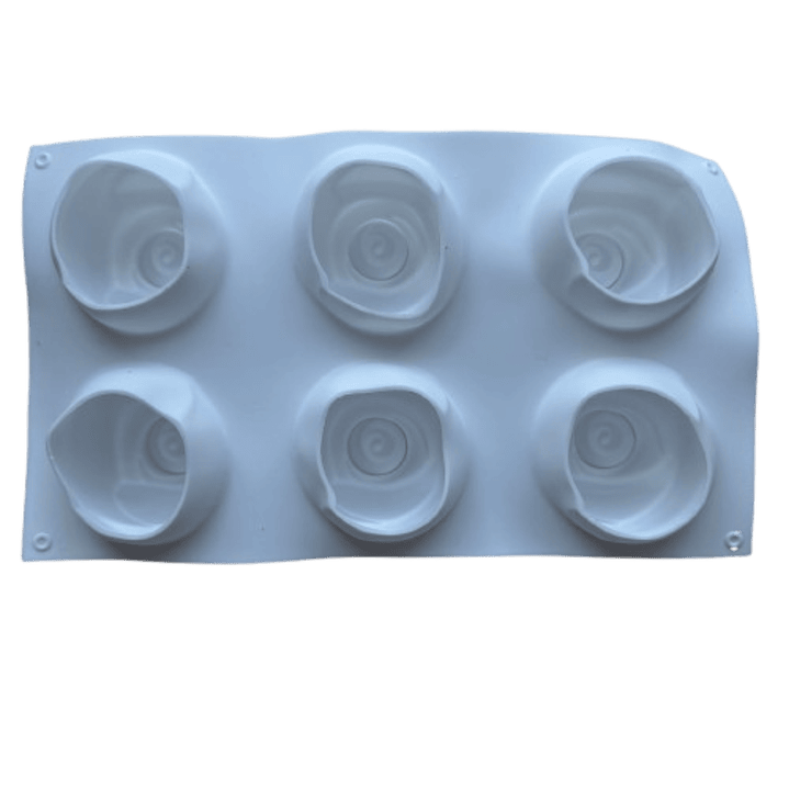 Molde Silicona 6 Rosas Grandes 2