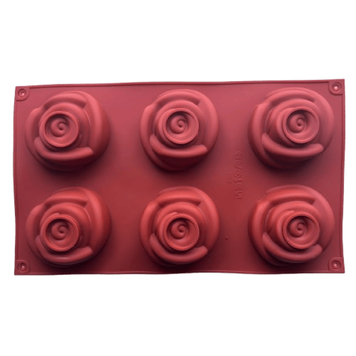 Molde Silicona 6 Rosas Grandes 3