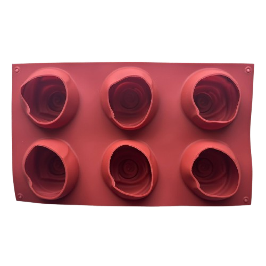 Molde Silicona 6 Rosas Grandes 4