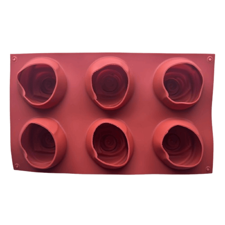 Molde Silicona 6 Rosas Grandes 4