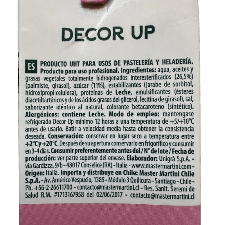 Crema Vegetal Decor Up Master Martini 2