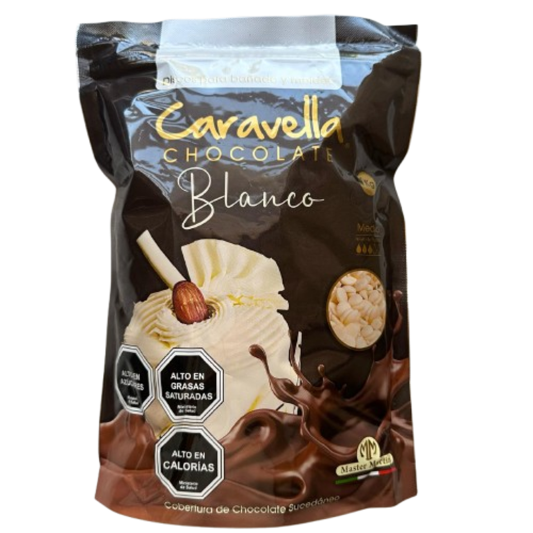 Gotas Chocolate Sucedaneo Blanco Caravella 1kg 1