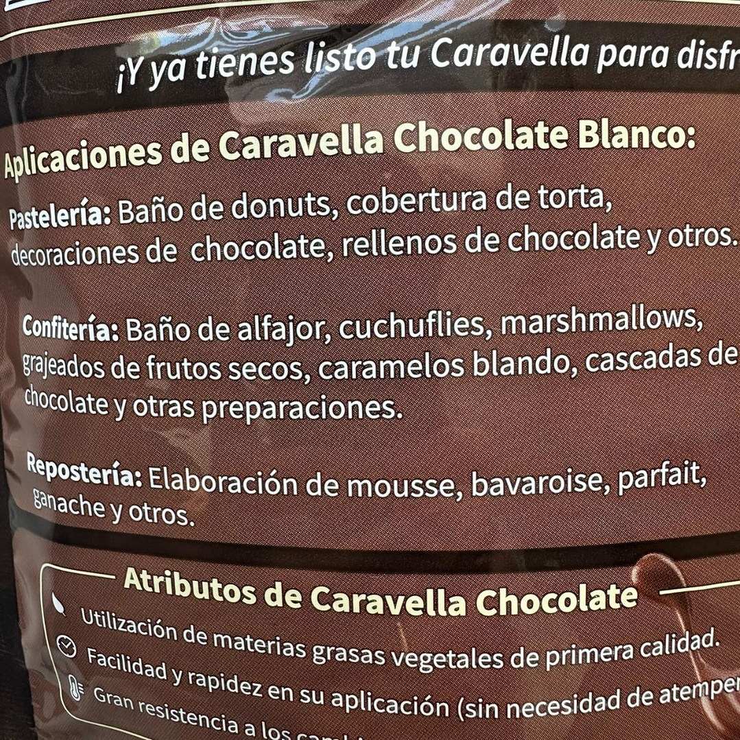 Gotas Chocolate Sucedaneo Blanco Caravella 1kg 3
