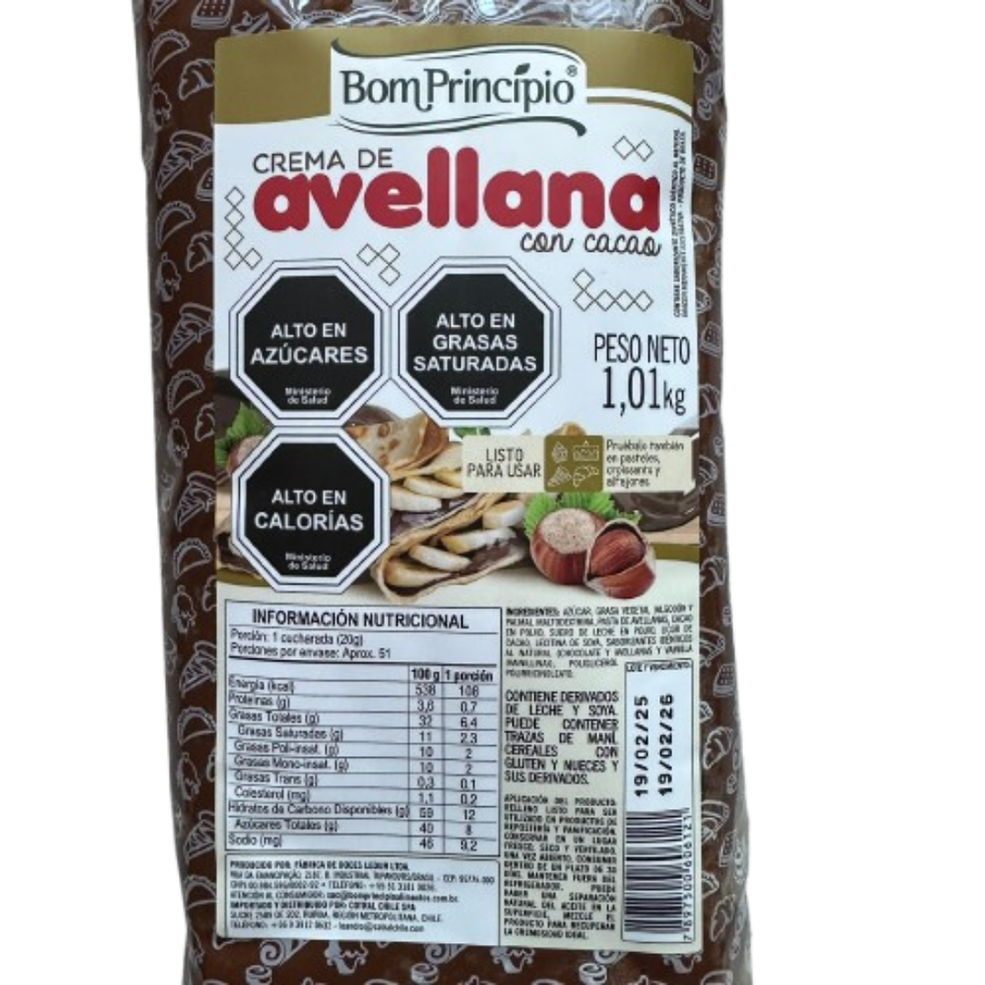 Relleno Crema de Avellanas Bon Principio 1kg 2