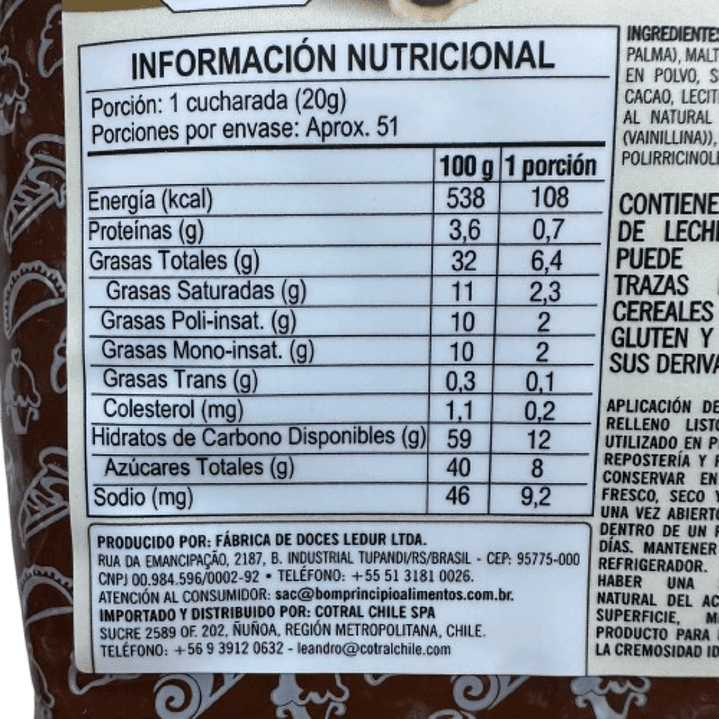 Relleno Crema de Avellanas Bon Principio 1kg 3