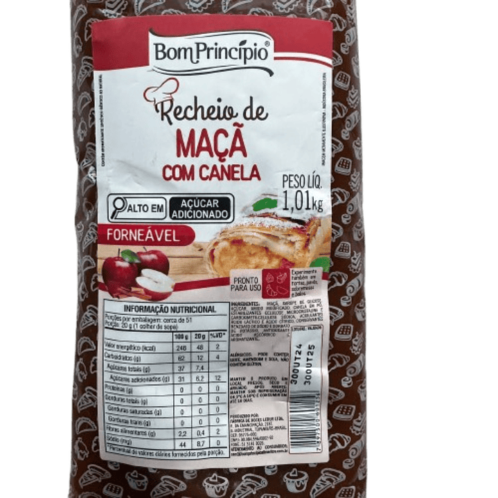 Relleno Manzana Canela Bon Principio 1kg 2