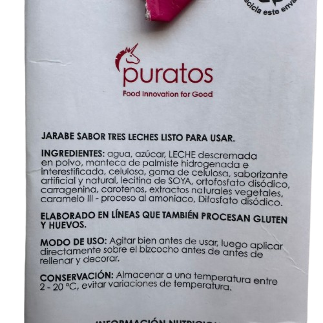 Remojo Liquido Tres Leches Dulcerio Putaros 1lt 3