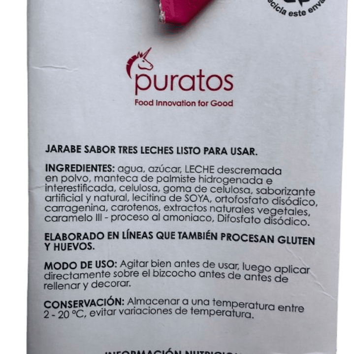 Remojo Liquido Tres Leches Dulcerio Putaros 1lt 3