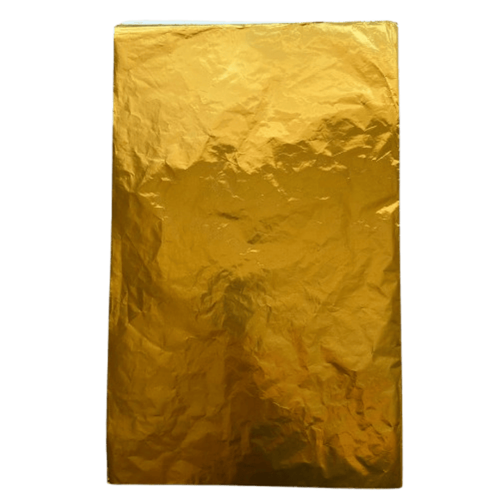 Pack 5 Pliego Papel Aluminio Dorado 43x58cm 1
