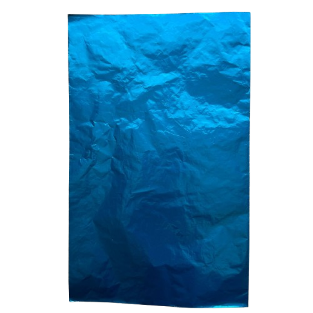 Pack 5 Pliego Papel Aluminio Azul 43x58cm 1