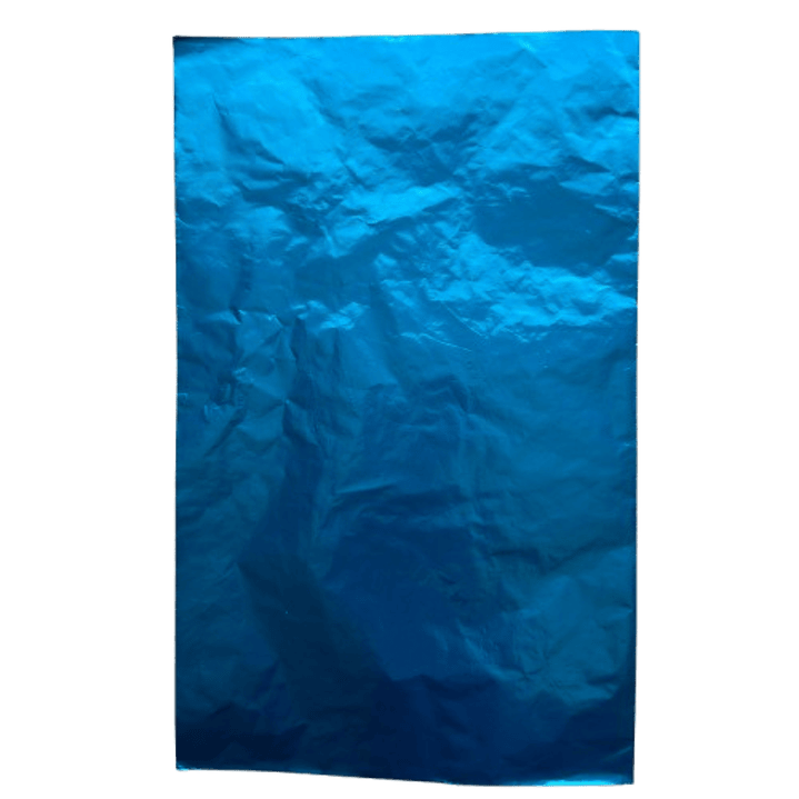 Pack 5 Pliego Papel Aluminio Azul 43x58cm 1