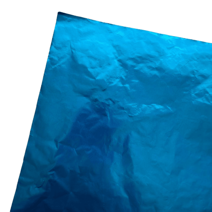 Pack 5 Pliego Papel Aluminio Azul 43x58cm 2