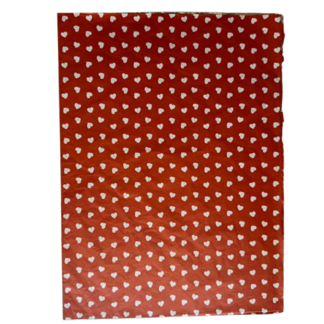 Pack 5 Pliego Papel Aluminio Corazones 43x58cm 1