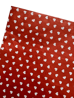 Pack 5 Pliego Papel Aluminio Corazones 43x58cm