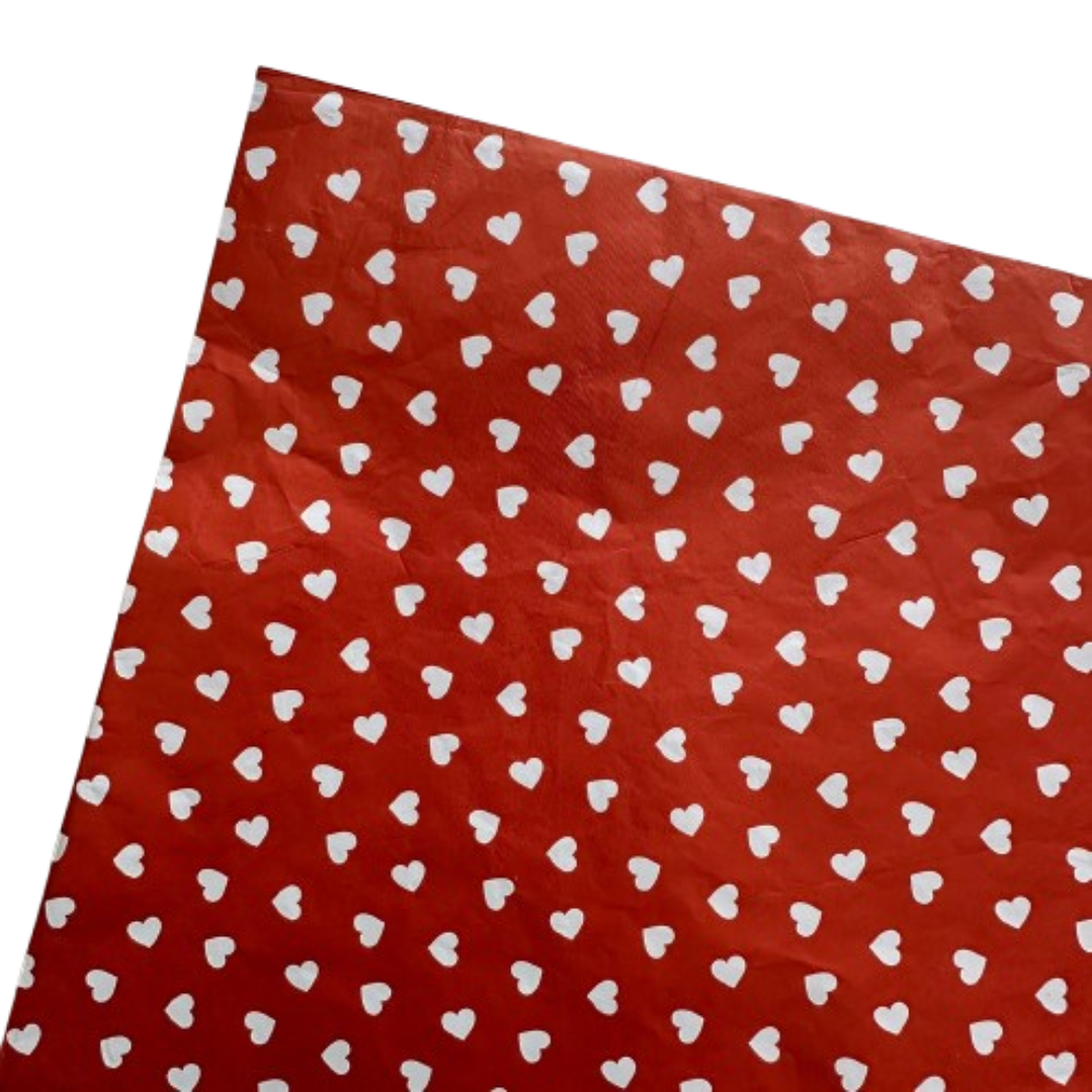 Pliego Papel Aluminio Corazones 43,5cm x 58,5cm 2