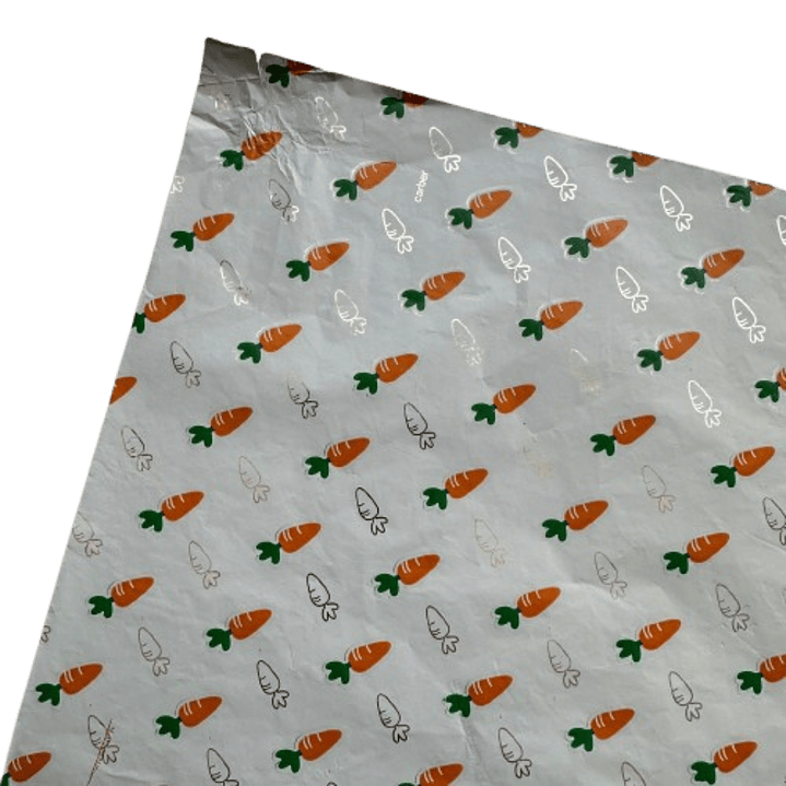 Pack 5 Pliego Papel Aluminio Zanahorias 43x58cm 2