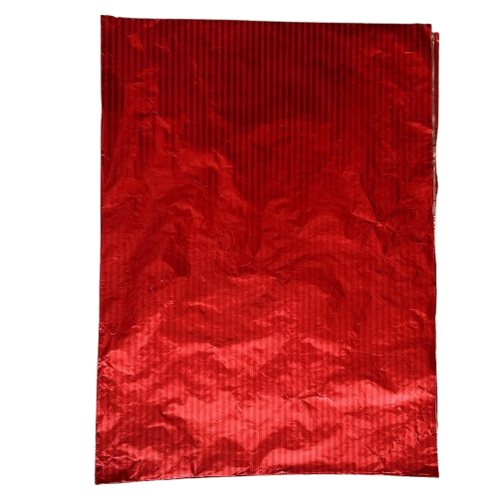 Pliego Papel Aluminio Rojo Lineas 43,5cm x 58,5cm 1