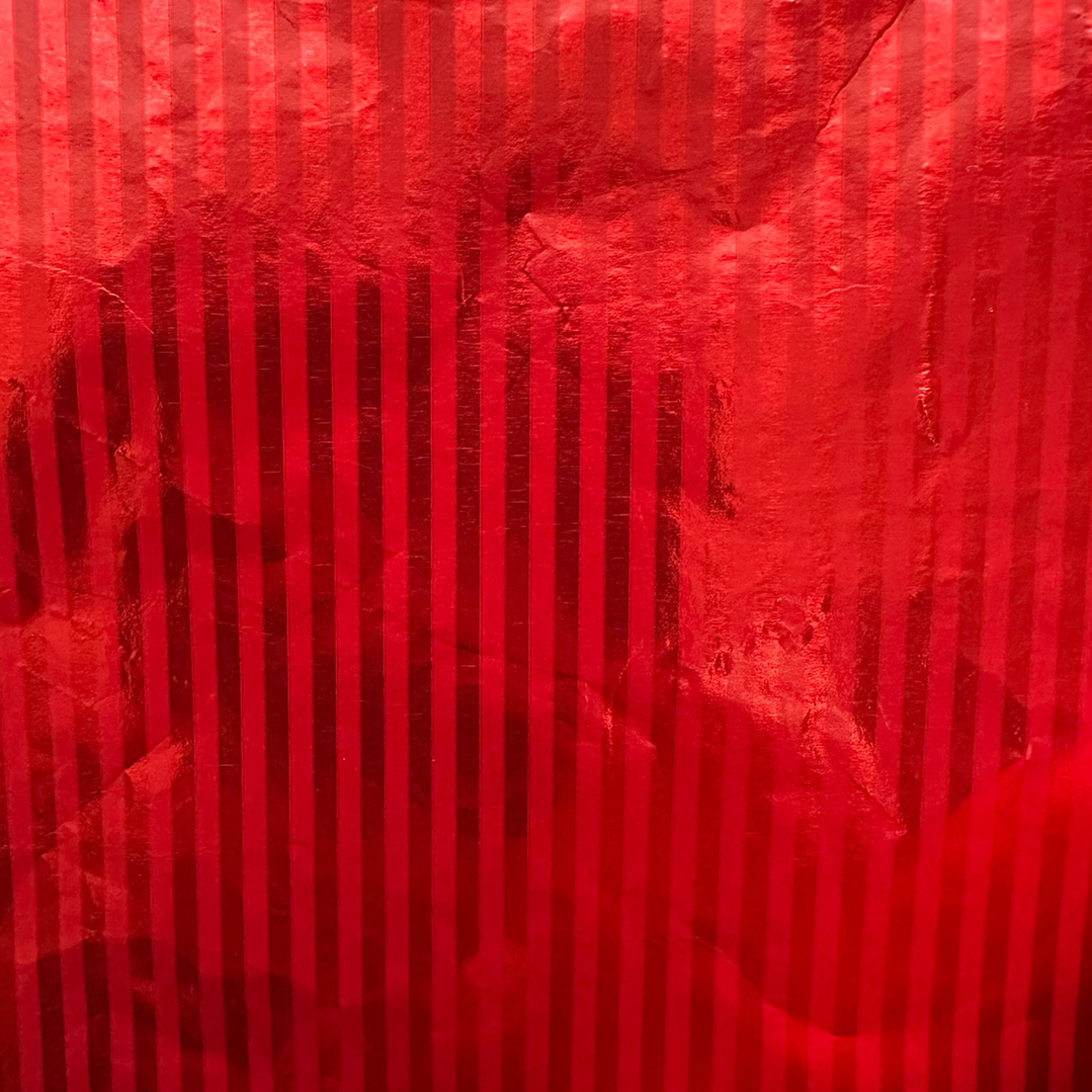 Pliego Papel Aluminio Rojo Lineas 43,5cm x 58,5cm 3