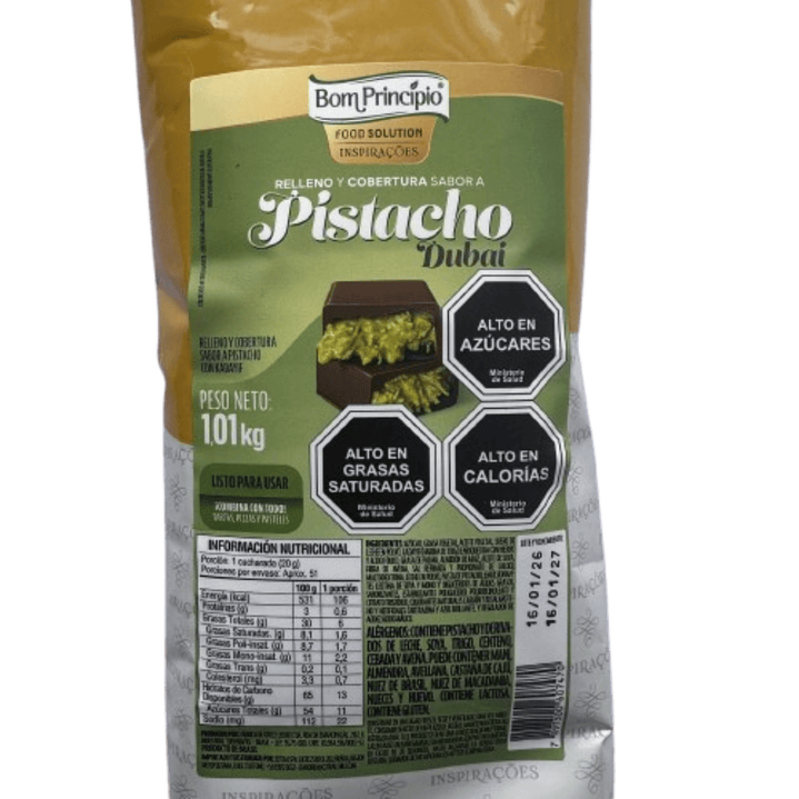 Relleno Pasta de Pistacho Dubai Bon Principio 1kg 2