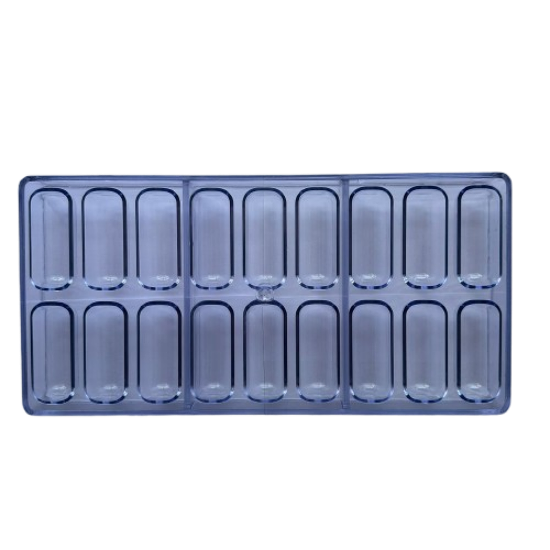 Molde Acrilico para Chocolate Chocotejas 18 cav 1