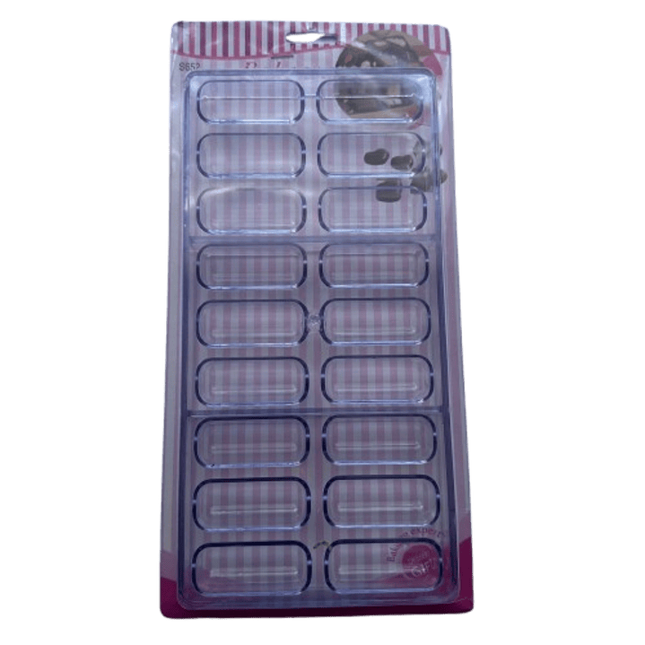 Molde Acrilico para Chocolate Chocotejas 18 cav 5