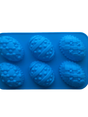 Molde Silicona Huevitos Grandes 6 cav