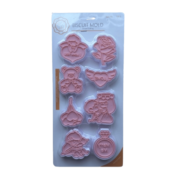 Cortador Galletas San Valentin Estampada 8 diseños 1