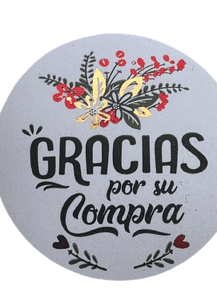 Sticker Gracias por su Compra 38mm 100un