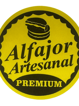 Sticker Alfajor Amarillo 100 unidades 38mm