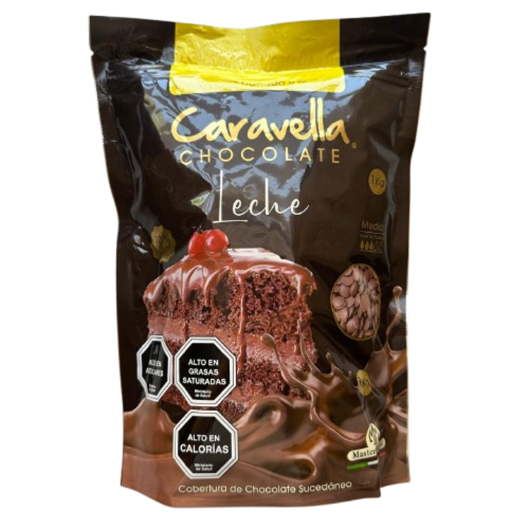 Gotas Chocolate Sucedaneo Leche Caravella 1kg 1