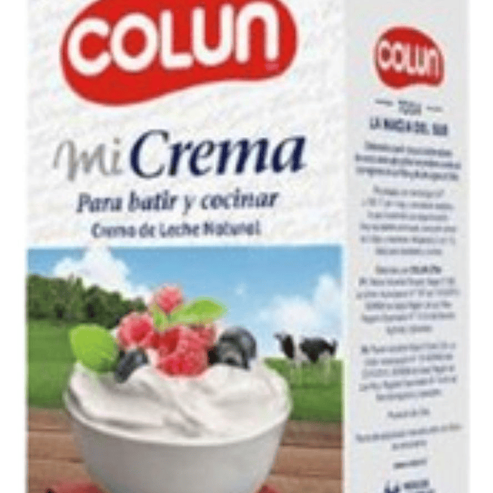 Crema De Leche Para Batir O Cocinar Colun 1L 1