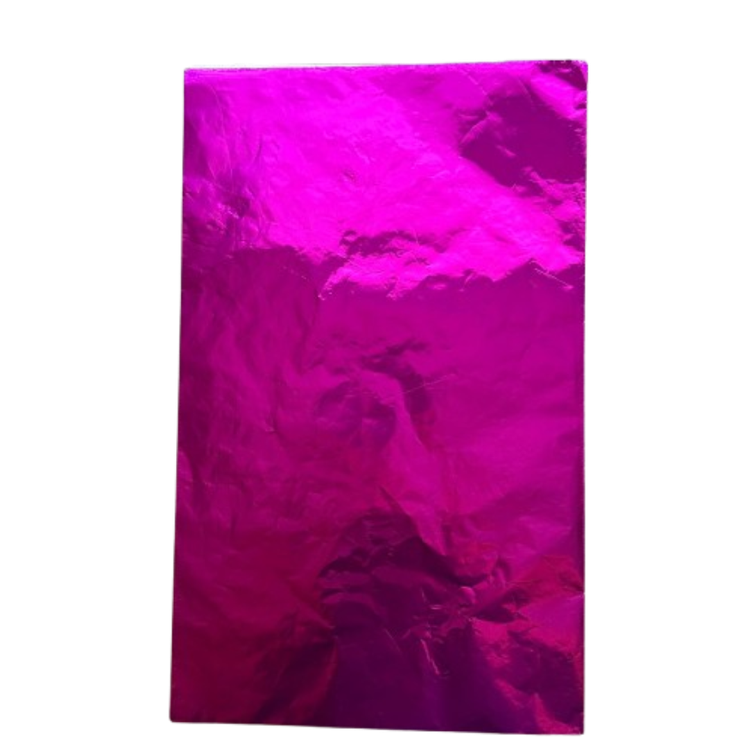 Pliego Papel Aluminio Fucsia Para Chocolate 43x58cm 1