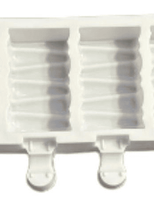 Molde Silicona Para 8 Helados Diseño Rectangular