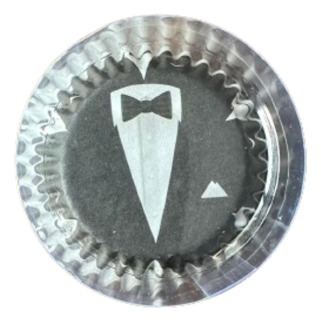 Capsulas Mini Cupcake Diseño F Gentlemen 100un E7,5xIn3,5cm 1