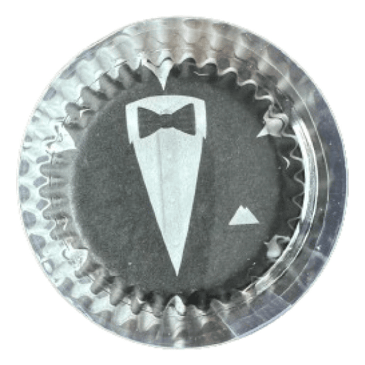 Capsulas Mini Cupcake Diseño F Gentlemen 100un E7,5xIn3,5cm 1