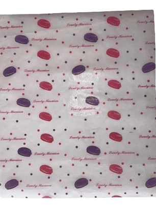 Pack 10 Hojas Papel Mantequilla Diseño Macarron 25x21cm
