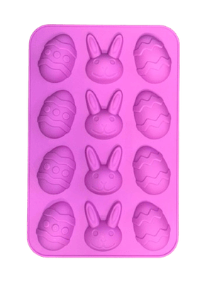 Molde Silicona Huevos Y Conejos De Pascua