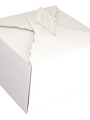 Pack 5 Caja Torta Mediana Alta Cartulina Cuadrada 35x15cm