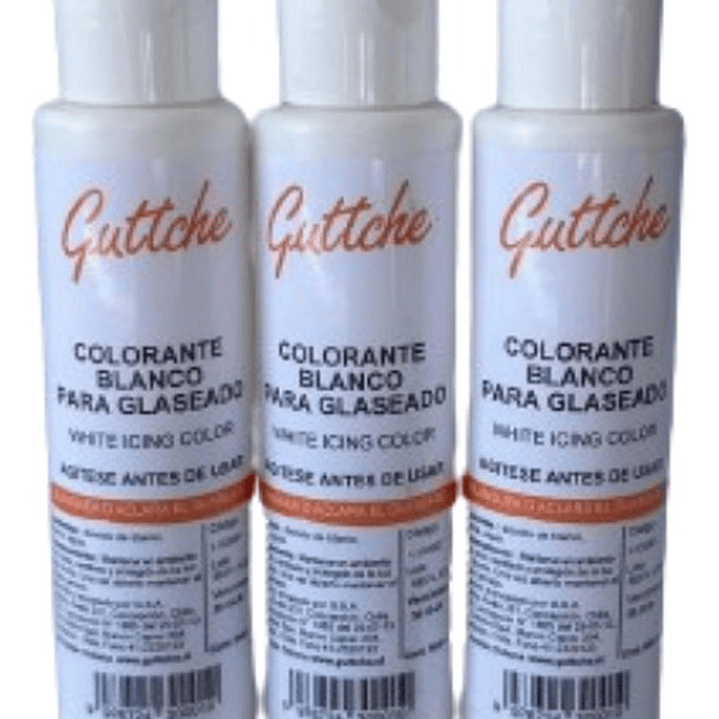 Colorante Blanco Para Glaseado Comestible Guttche 60g 1