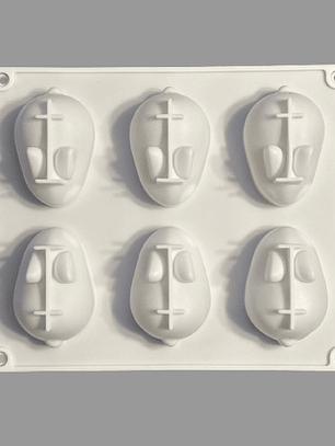 Molde Silicona Conejitos De Pascua Diseño A