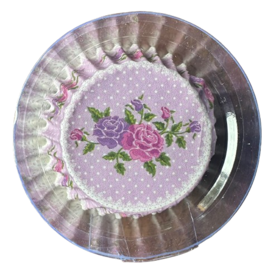 Capsulas Mini Cupcake Diseño H Flores 100un E7,5xIn3,5cm 1