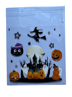Bolsas Halloween A Celofan Autoadhesivas 100un 10x10+2cm