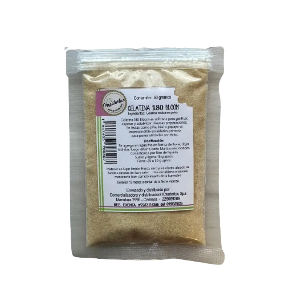 Gelatina Neutra 180 Bloom Kreatortas 50g 1