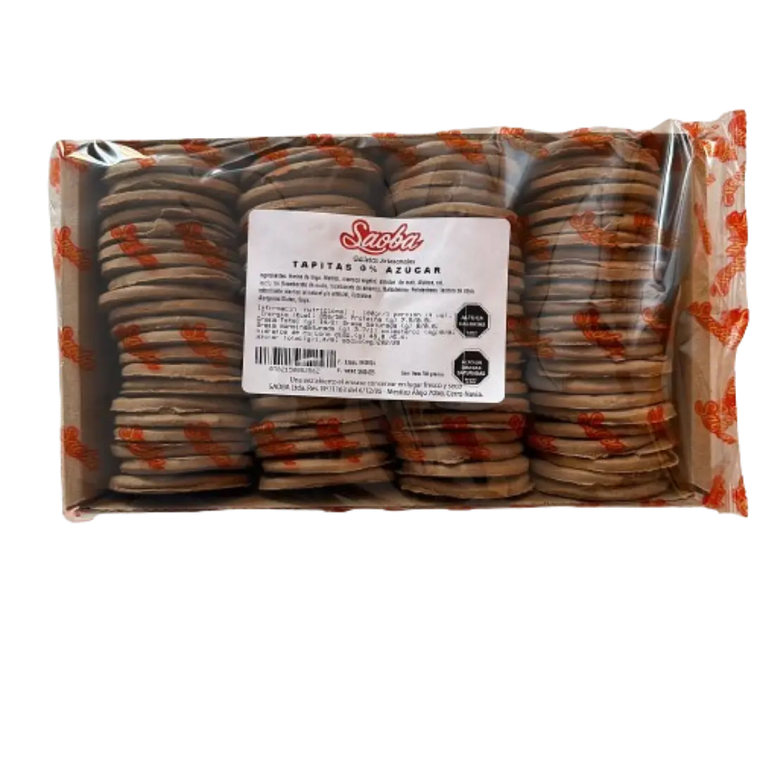 Galletas Tapas De Alfajor Sin Azucar Saoba 100un 1
