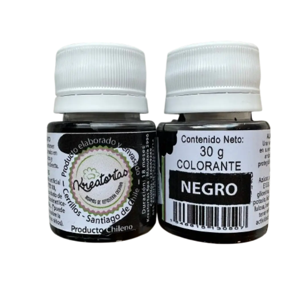 Colorante Gel Negro Comestible Reposteria Kreatortas 30g 1