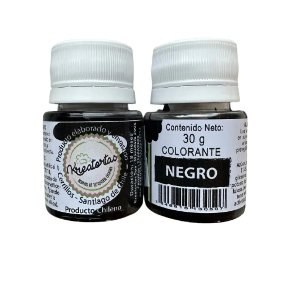 Colorante Gel Negro Comestible Reposteria Kreatortas 30g 1