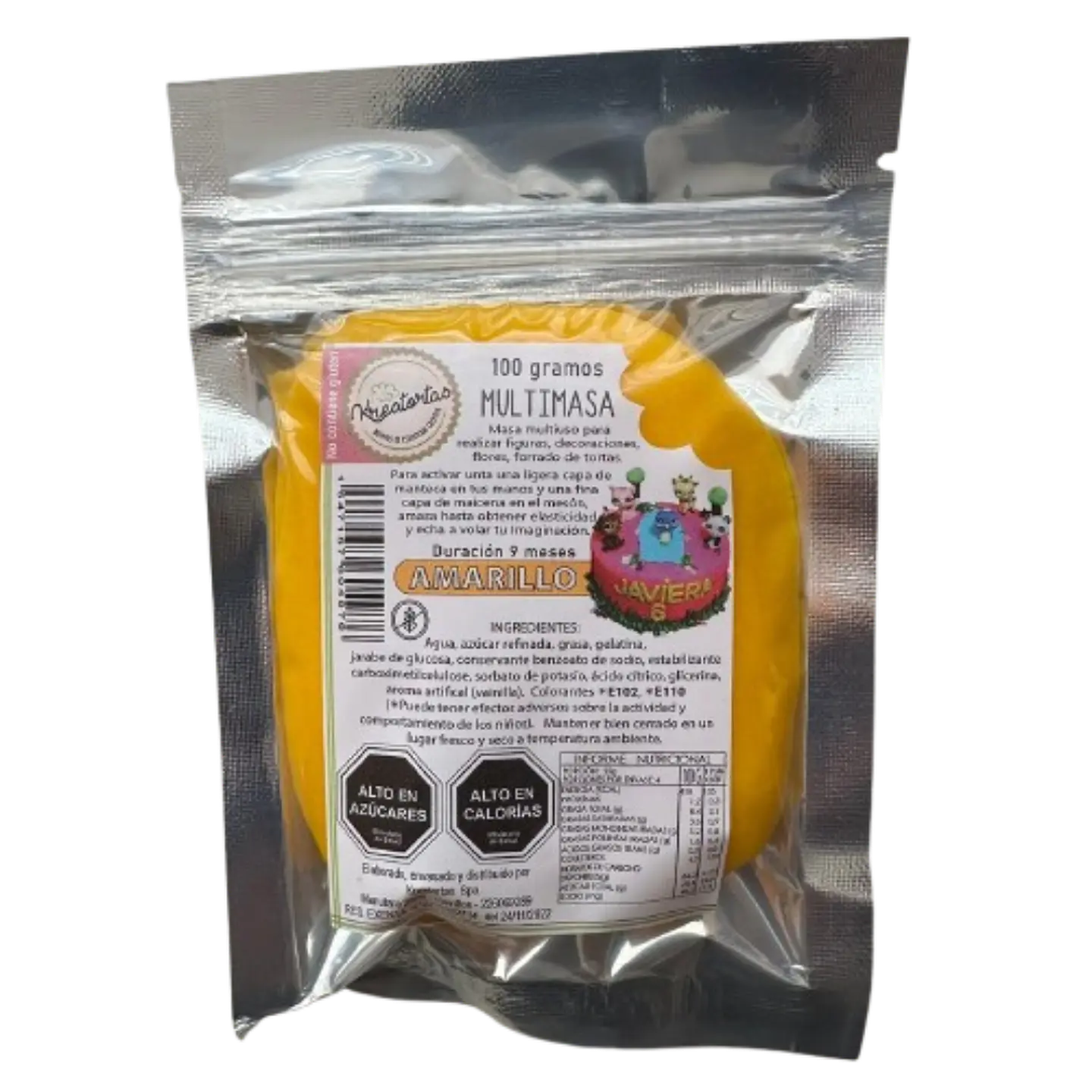 Multimasa Fondant Amarillo Kreatortas 100g 1