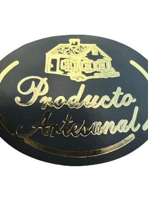 Sticker Producto Artesanal Negro 100un 38mm